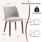 Lot de 2 chaises de salle à manger, chaises de salle à manger rembourrées avec pieds en bois, dossier aile, chaises de cuisine avec coussins épais