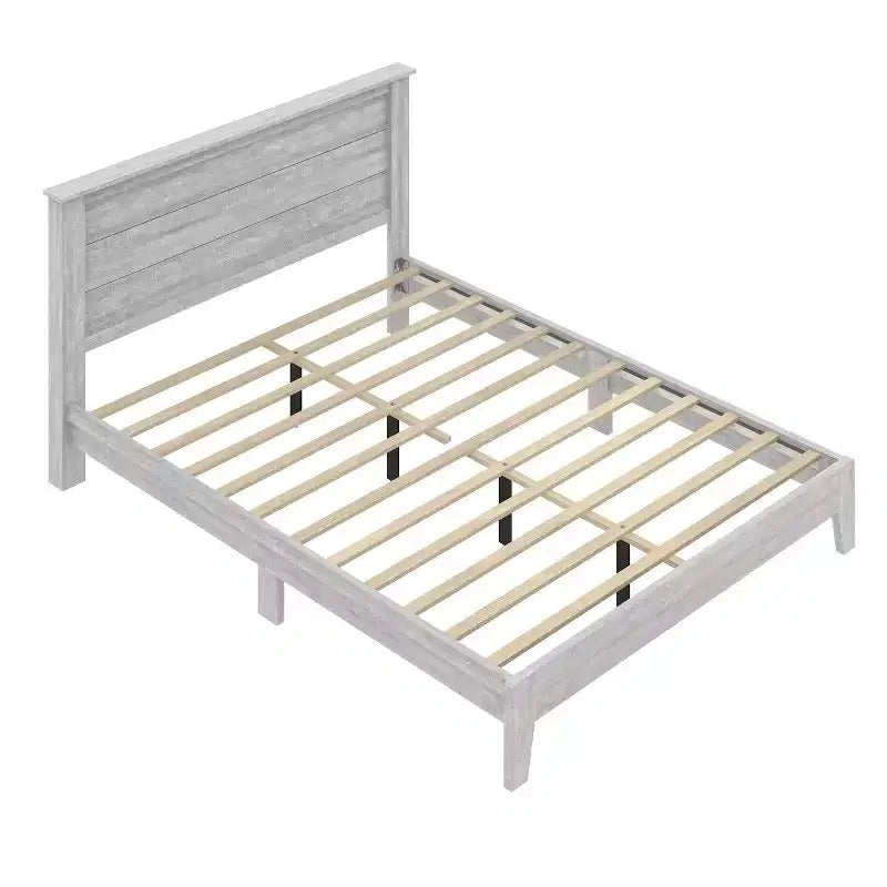 Lit Galano Queen Tiena Lencia avec tête de lit Chêne gris poussière