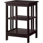 Table d'appoint Belmont de HomeStock avec surface spacieuse et étagères multiples, table d'appoint fonctionnelle pour le rangement de livres, de décorations et d'articles d'usage quotidien
