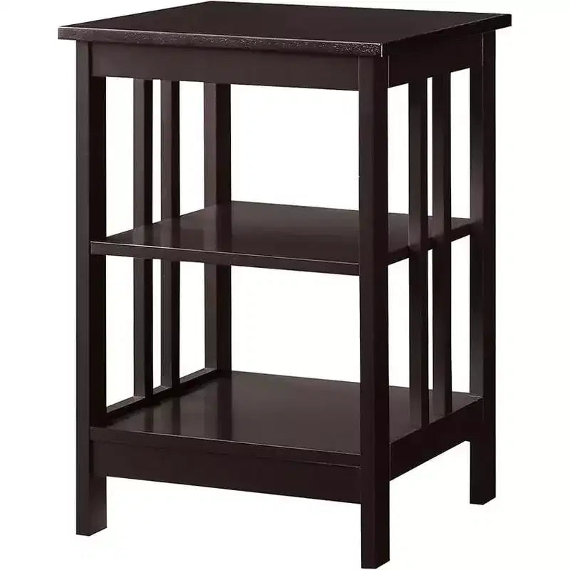 Table d'appoint Belmont de HomeStock avec surface spacieuse et étagères multiples, table d'appoint fonctionnelle pour le rangement de livres, de décorations et d'articles d'usage quotidien