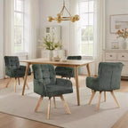 Chaises de salle à manger pivotantes en tissu Art Leon, lot de 2