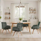 Chaises de salle à manger pivotantes en tissu Art Leon, lot de 2