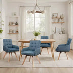 Chaises de salle à manger pivotantes en tissu Art Leon, lot de 2