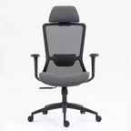 Chaise de bureau Okak à dossier haut, chaise de bureau avec appui-tête et roulettes, chaise de bureau en maille pour le bureau, le bureau ou la salle de lecture