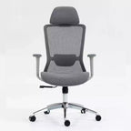 Chaise de bureau Okak à dossier haut, chaise de bureau avec appui-tête et roulettes, chaise de bureau en maille pour le bureau, le bureau ou la salle de lecture