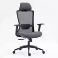 Chaise de bureau Okak à dossier haut, chaise de bureau avec appui-tête et roulettes, chaise de bureau en maille pour le bureau, le bureau ou la salle de lecture