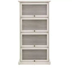 Étagère Okak, Étagère de rangement à 4 niveaux, Bibliothèque haute pour livres et CD, Organiseur de rangement pour salon, couloir, bureau