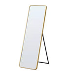 Okak 64*17in Miroir sur pied moderne à bords arrondis, Miroir psyché multifonction avec trou de suspension, Miroir mural pour dressing, salon