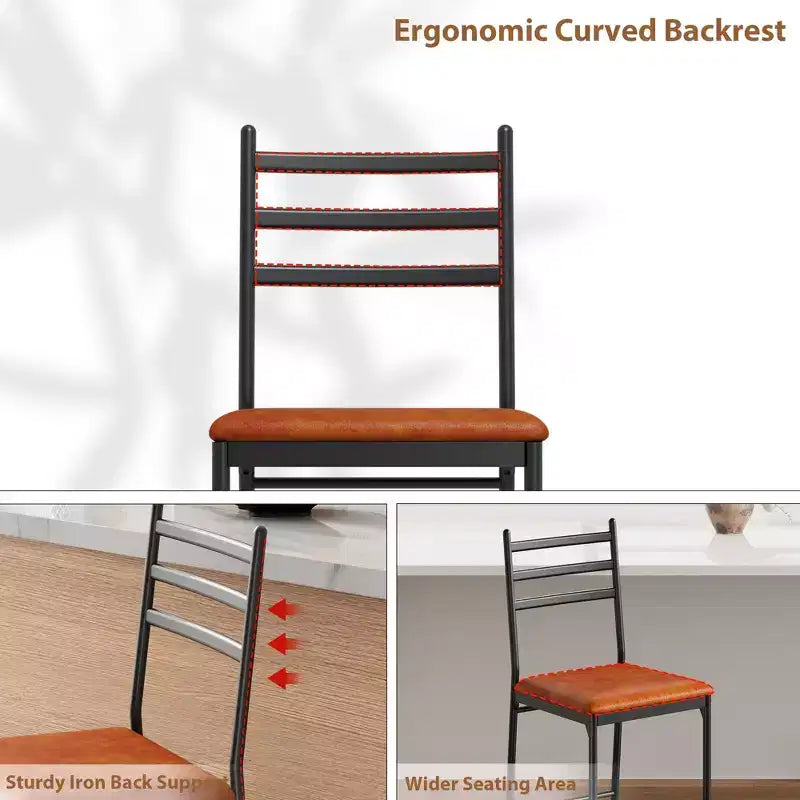 Lot de 2/4 tabourets de bar à hauteur de comptoir avec dossier, coussin épais et rembourrés pour îlot de cuisine, bar de comptoir