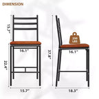 Lot de 2/4 tabourets de bar à hauteur de comptoir avec dossier, coussin épais et rembourrés pour îlot de cuisine, bar de comptoir