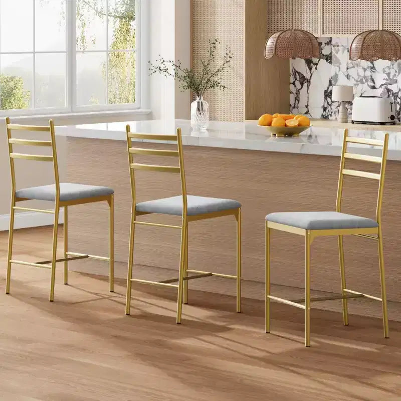 Lot de 2/4 tabourets de bar à hauteur de comptoir avec dossier, coussin épais et rembourrés pour îlot de cuisine, bar de comptoir