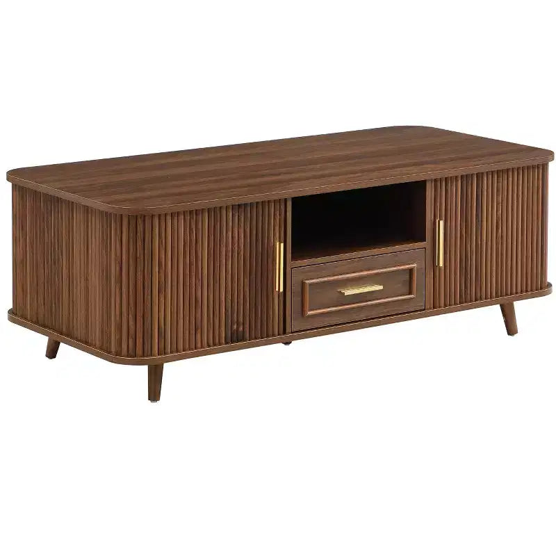Table basse Christopher Knight Home Nova multi-rangements avec portes coulissantes et tiroir
