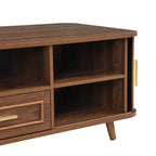 Table basse Christopher Knight Home Nova multi-rangements avec portes coulissantes et tiroir