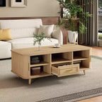 Table basse Christopher Knight Home Nova multi-rangements avec portes coulissantes et tiroir