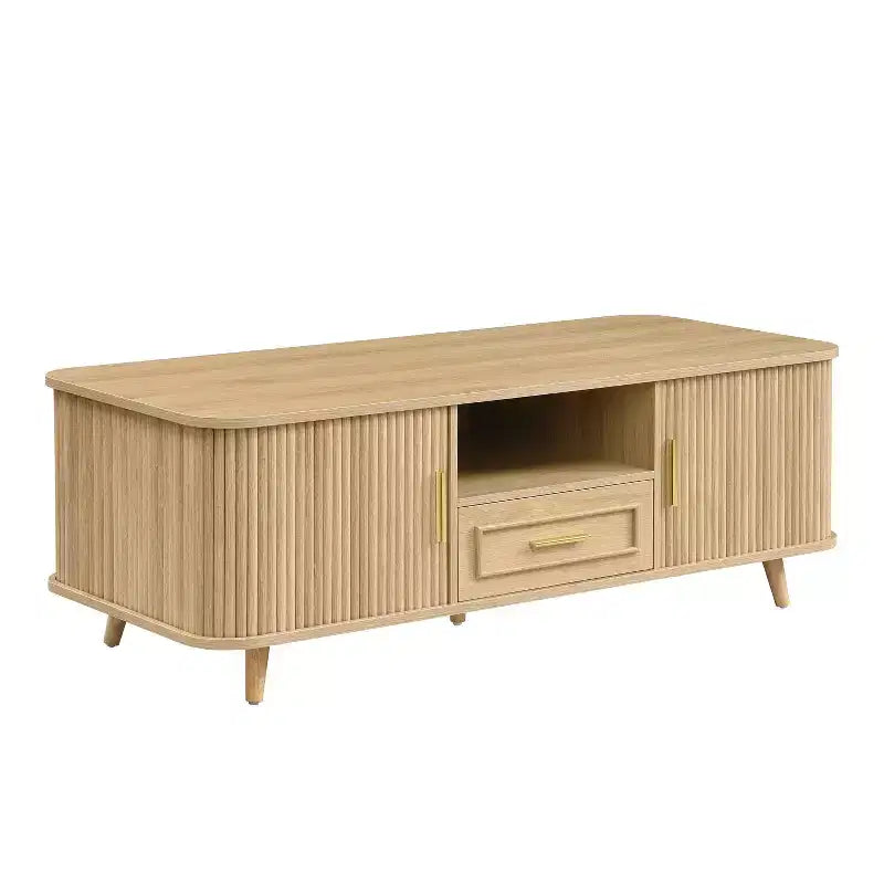 Table basse Christopher Knight Home Nova multi-rangements avec portes coulissantes et tiroir