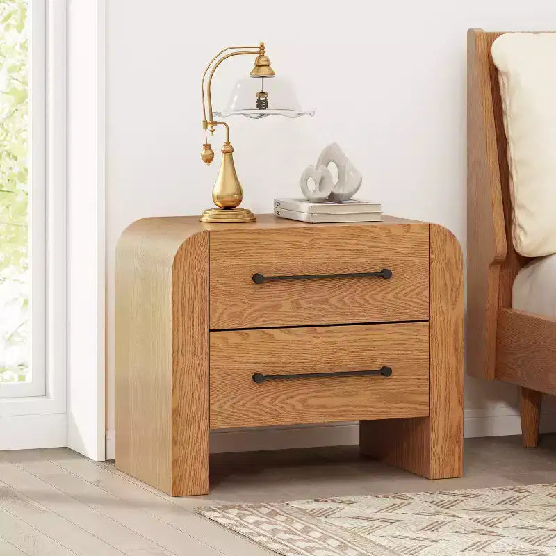 Table de chevet moderne Christopher Knight Home Arleston 28,50 avec 2 tiroirs