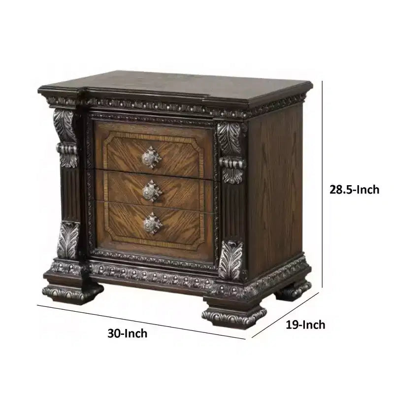Table de chevet Royal Hampton, tiroir caché USB A-C, 76 cm