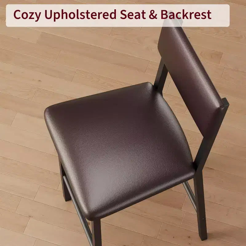 Lot de 4 tabourets de bar TruAIR – Tabourets de hauteur comptoir avec dossier et pieds en métal pour îlot de cuisine/bar