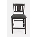 Jofran,Upholstered Slatback Counter Height Stool with Nailhead Trim (Set of 2)