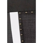 Jofran, tabouret de bar à dossier à lattes rembourré avec garniture cloutée (lot de 2)