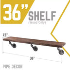 Étagère en bois marron de 91 cm RESTORE (bois uniquement) par Pipe Decor