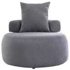 Fauteuil rond moderne 32, canapé-lit rembourré simple, fauteuil poire en chenille avec oreillers pour salon, chambre, appartement, lecture
