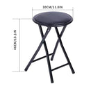 FurnitureR Ensemble table et 2 chaises pliantes 3 pièces, table de jeu carrée peu encombrante avec 2 tabourets, idéal pour les petits espaces, la maison, le patio, noir