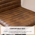 Chaise de bureau sans accoudoirs Furniliving, dossier mi-haut en similicuir, pivotante à 360°, réglable