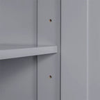 Meuble de salle de bain haut et étroit avec panier à linge, 2 portes et 1 tiroir, pour salle de bain, buanderie ou salon