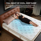 Matelas hybride Tencel King Size 12 pouces à fermeté moyenne, avec couche moelleuse et mousse à mémoire de forme rafraîchissante, livré en boîte