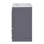 Meuble-lavabo de salle de bain moderne 24 pouces, meuble sous-vasque à lavabo simple avec 2 portes et 1 tiroir, étagères réglables