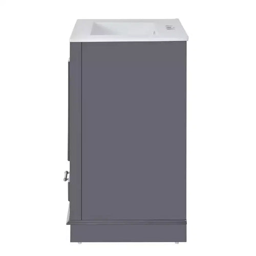Meuble-lavabo de salle de bain moderne 24 pouces, meuble sous-vasque à lavabo simple avec 2 portes et 1 tiroir, étagères réglables