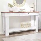 Console de 54 po pour entrée - Table d'entrée de style ferme avec rangement et tiroirs, petites tables d'appoint pour couloir derrière un canapé, table de canapé