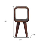 HomeRoots Table de chevet carrée en bois massif de châtaignier 16