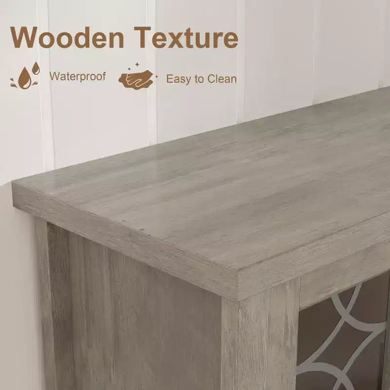 Meuble TV de Ferme pour TV 70 Pouces, Meuble TV Rétro avec 3 Tiroirs et 2 Portes de Rangement, Table Console TV en Bois pour Salon