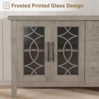 Meuble TV de Ferme pour TV 70 Pouces, Meuble TV Rétro avec 3 Tiroirs et 2 Portes de Rangement, Table Console TV en Bois pour Salon