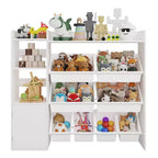 Meuble de rangement en bois pour enfants pour jeux, livres et loisirs créatifs, étagère de rangement pour enfants avec 8 bacs amovibles, bibliothèque pour enfants pour la maternelle et la salle de jeux