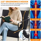 Fauteuil d'appoint Sling avec cadre en métal, fauteuil de salon moderne et confortable, fauteuil de lecture rembourré avec coussin en mousse déchiquetée, fauteuil surdimensionné et confortable