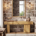 Banc Lantine 47 en bois massif, banc d'entrée avec pieds artistiques, banc de salle à manger robuste pour cuisine, salon, couloir, bout de lit
