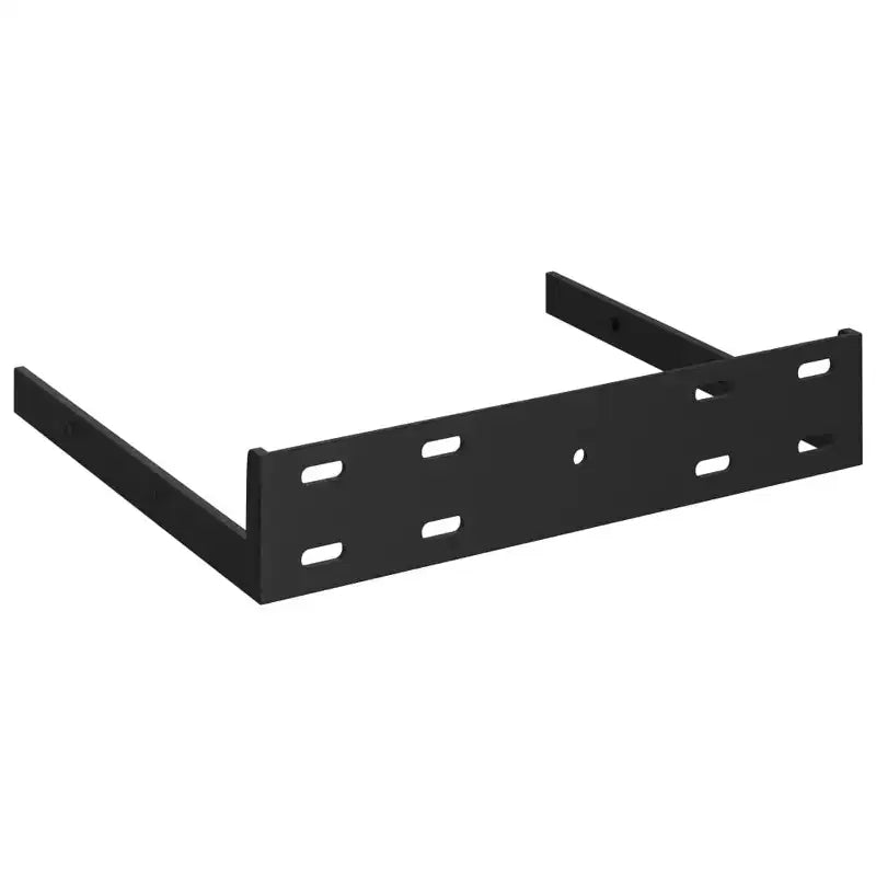 Étagère d'angle noire MDF alvéolé, métal, petite, murale