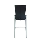 Tabouret de comptoir contemporain Chintaly avec dossier mobile et cadre chromé