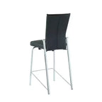 Tabouret de comptoir contemporain Chintaly avec dossier mobile et cadre chromé
