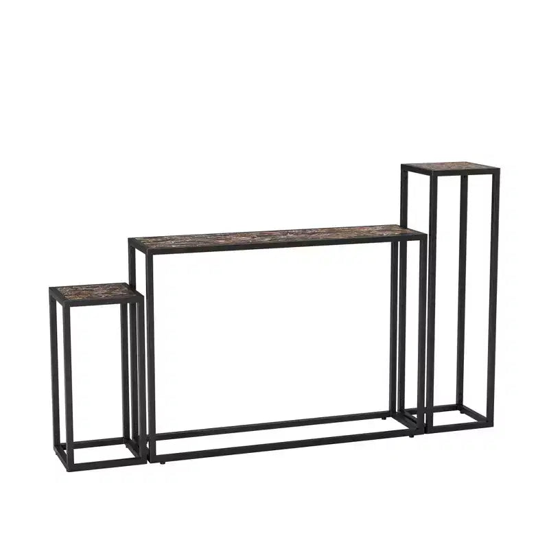 GDFStudio Quinn Ensemble de 3 Tables Console Rustiques