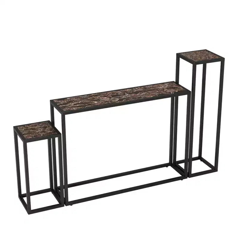 GDFStudio Quinn Ensemble de 3 Tables Console Rustiques
