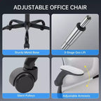 Chaise de bureau ergonomique, Chaise de bureau pivotante à roulettes, Appui-tête et support lombaire réglables, Chaise à roulettes en maille, Accoudoirs relevables