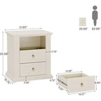 Table de chevet Lantine à 3 tiroirs, table de chevet moderne avec tiroirs de rangement, table d'appoint en bois pour chambre, beige Visitez la boutique Tribesigns