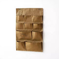 Alilang Multi-Pocket Hanging Wall Organizer with Durable Canvas Design - Khaki
