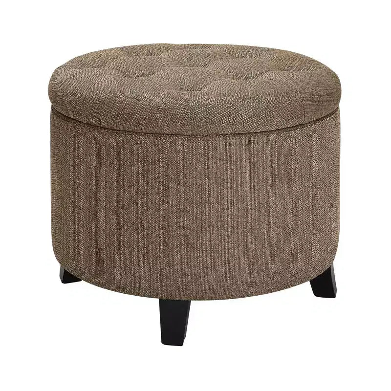 Pouf de rangement rond Comfort HomeStock