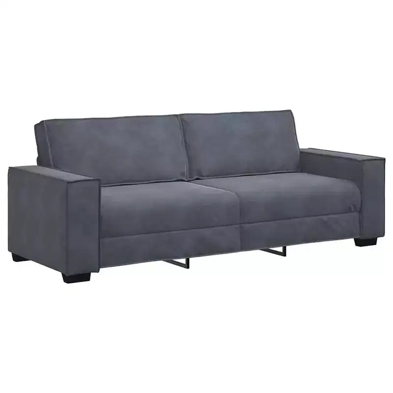 vidaXL Ensemble de 2 Canapés avec Coussins Velours Noir
