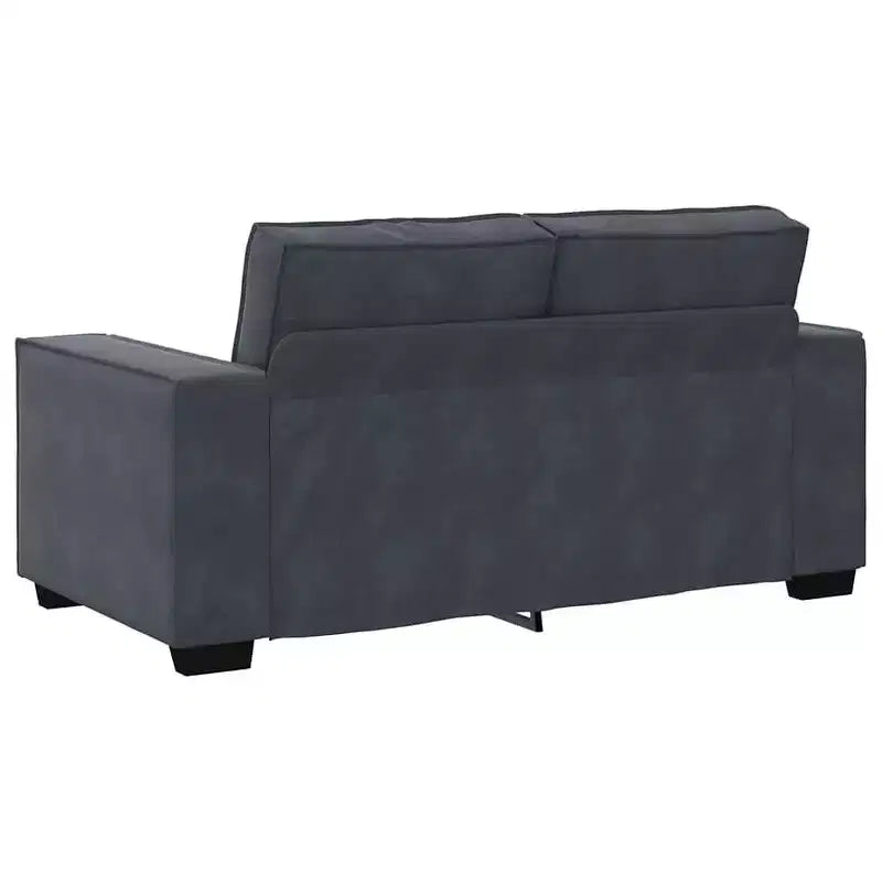 vidaXL Ensemble de 2 Canapés avec Coussins Velours Noir